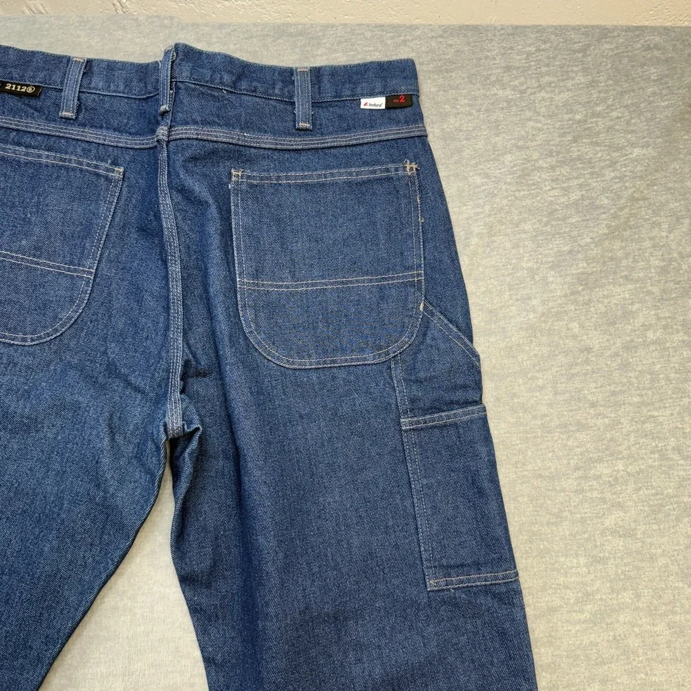Workrite FR Jeans Mens 38x35 Blue Flame Resistant Denim Pants 2122 HRC 2